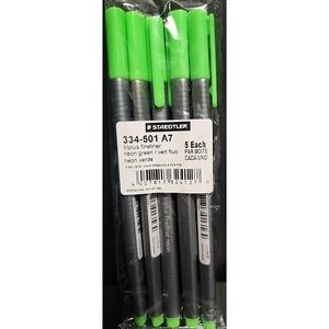 5pk Staedtler Triplus Fineliner Neon Green Fine Point Pens